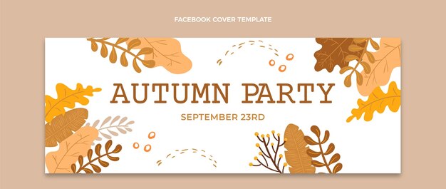 Autumn social media cover template