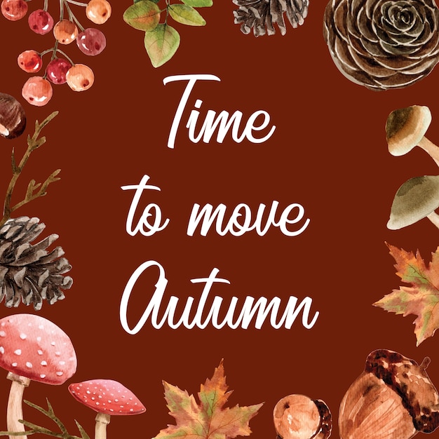 Free vector autumn-themed border frame.