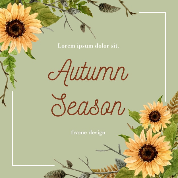 Free vector autumn-themed border frame.