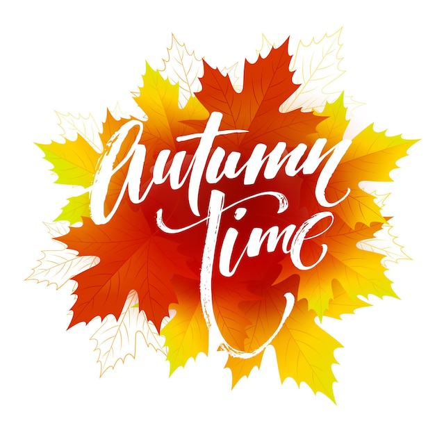 Free vector autumn time seasonal banner design. fall leaf. vector illustration eps10