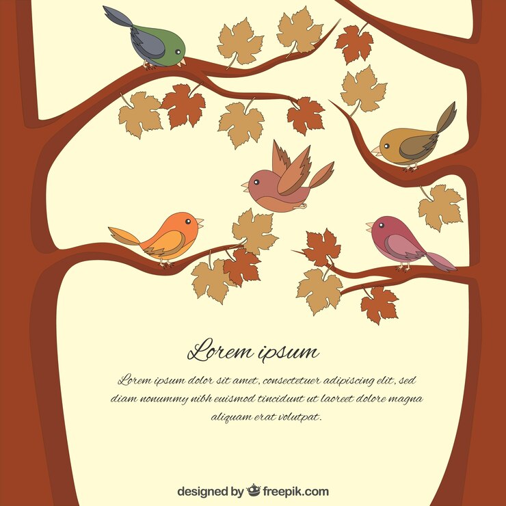 Free Vector autumn tree template