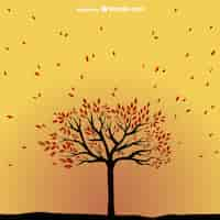 Free vector autumn tree