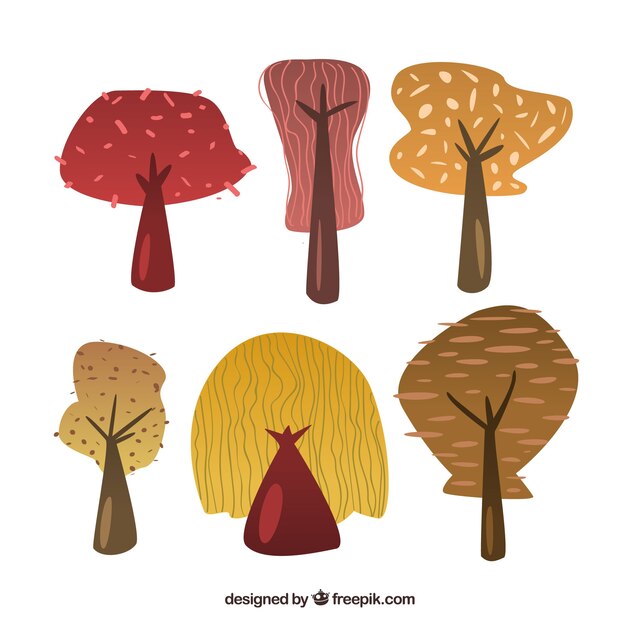 Autumn trees collection