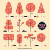 Free vector autumn trees pack