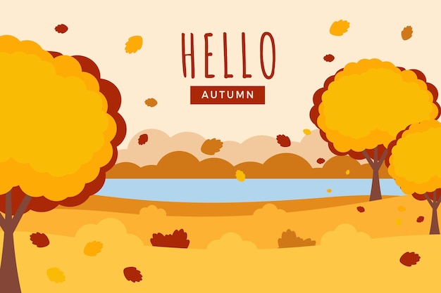 Бесплатное векторное изображение Осенний дизайн обоев