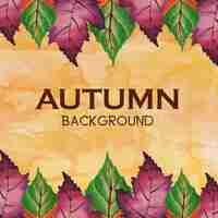 Free vector autumn watercolor background