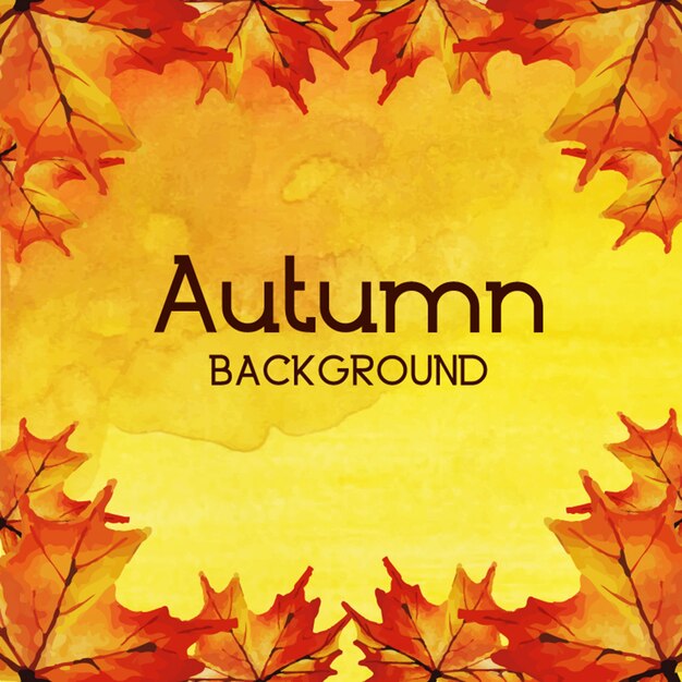 Autumn Watercolor Background