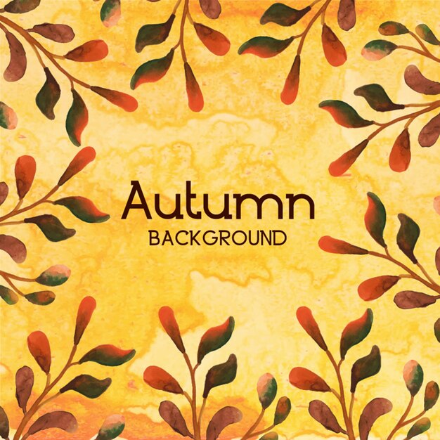 Autumn Watercolor Background