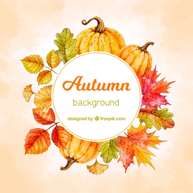 Free vector autumn watercolor background