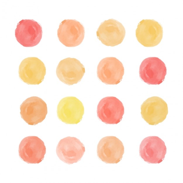 Autumn watercolor dots