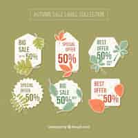 Free vector autumnal collection of labels