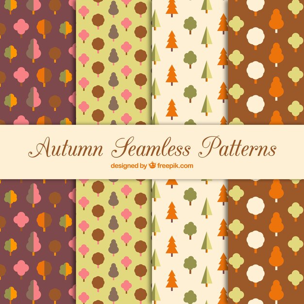 Autumnal patterns with trees