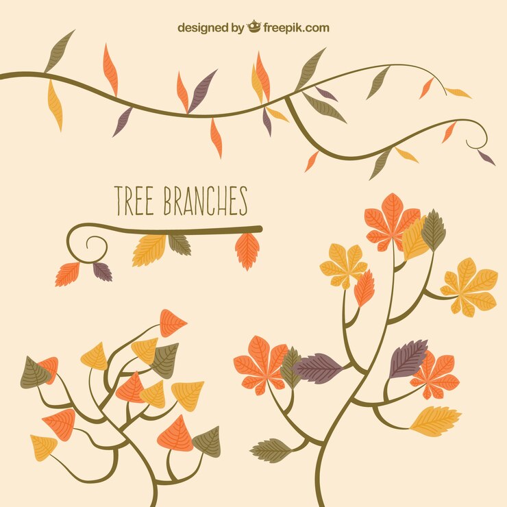 Free Vector autumnal tree branches