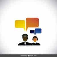 Free vector avatar conversation