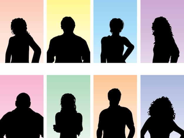 Free vector avatar silhouettes