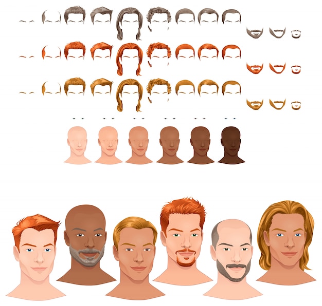 Free vector avatar with different options