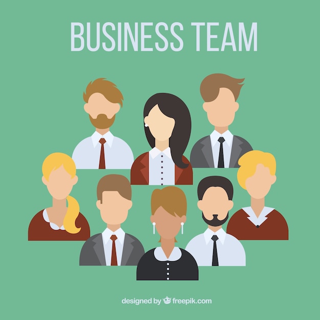 Free vector avatars business team collection