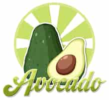 Free vector avocado fruit cartoon isolated