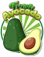 Free vector avocado fruit cartoon isolated