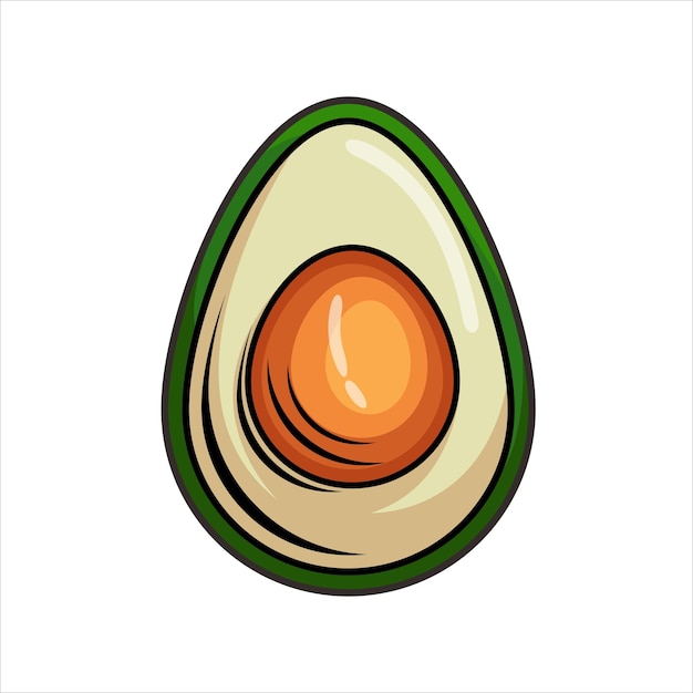 Disegno dell'illustrazione del frutto dell'avocado