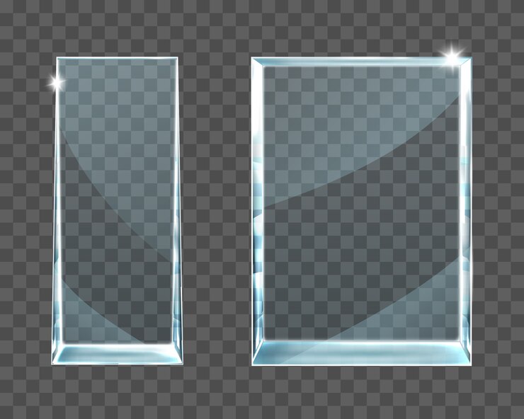 Free Vector award glass trophy on transparent background.