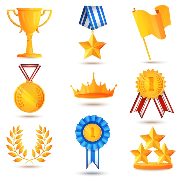 Free vector award icons set