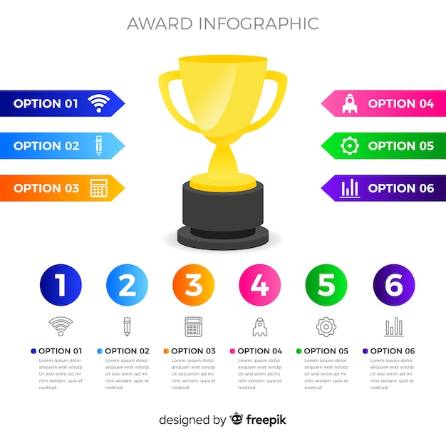 Vettore gratuito premio infografica