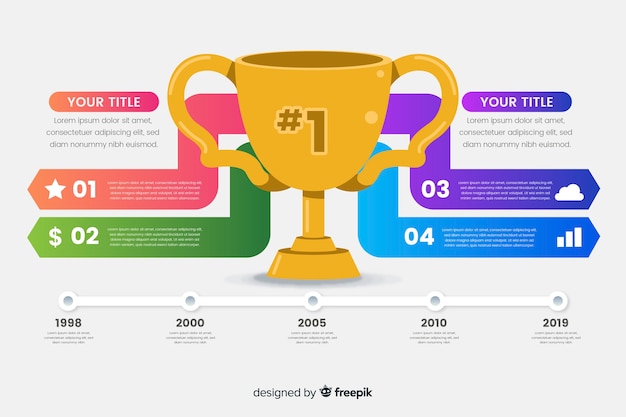 Free vector award infographic