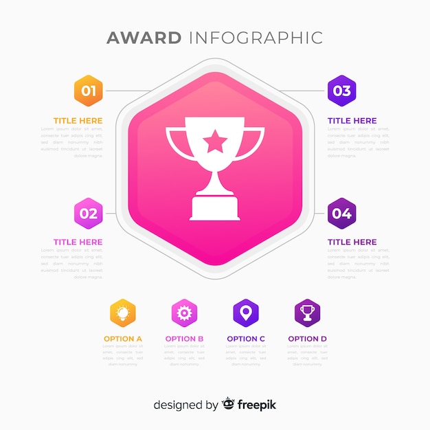 Free vector award infographic