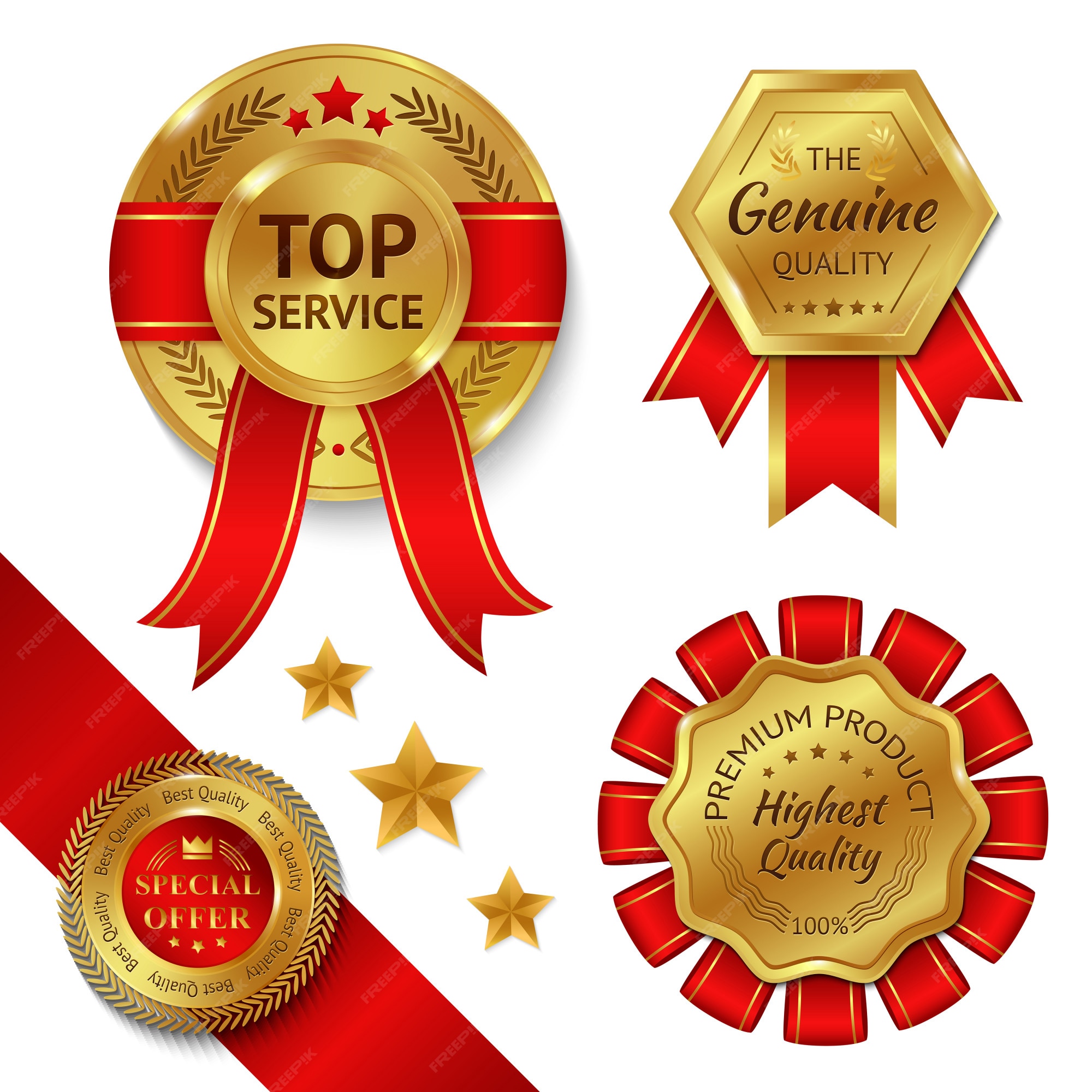 gold ribbon award vector