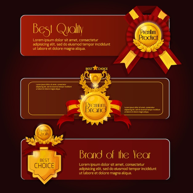 Free vector award sale banners