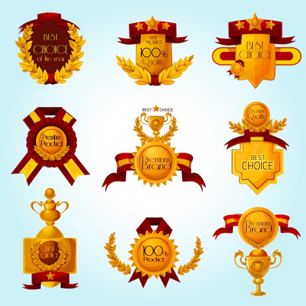 Free vector award sale emblems