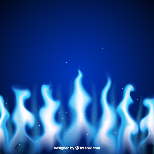 awesome background of flames in blue tones