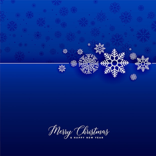 Awesome blue snowflakes christmas background