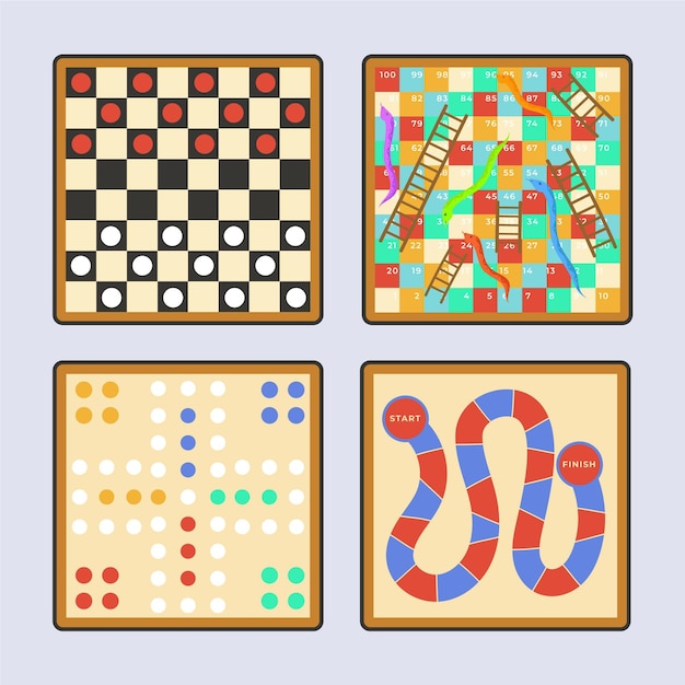 Бесплатное векторное изображение Классные настольные игры, в которые можно играть с друзьями