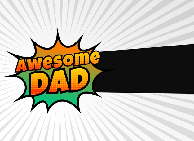 Awesome dad happy fathers day greeting