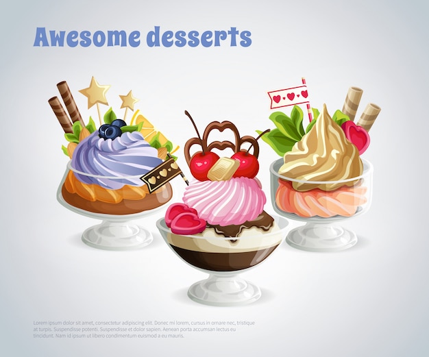 Awesome Desserts Composition