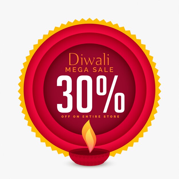 Impressionante diwali modello di banner di sconto