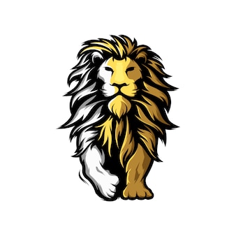 Awesome mascot lion logo
