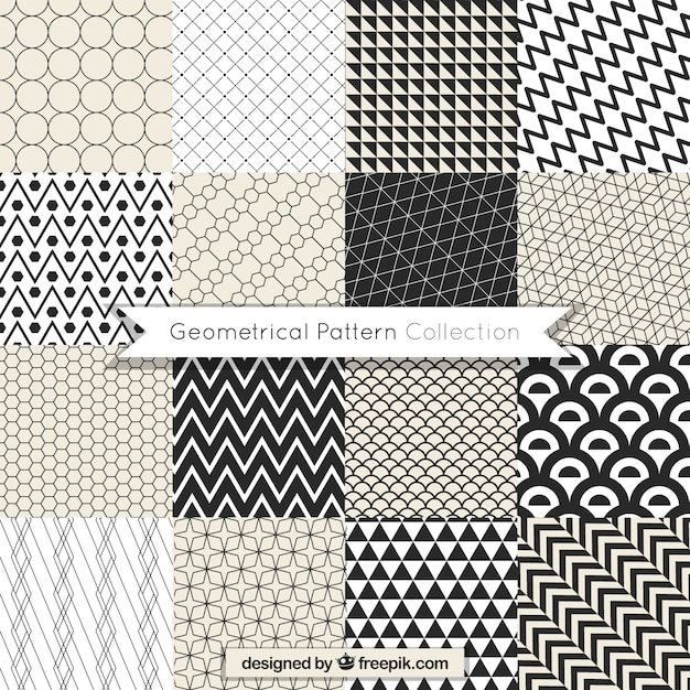 Free vector awesome pack of geometric patterns