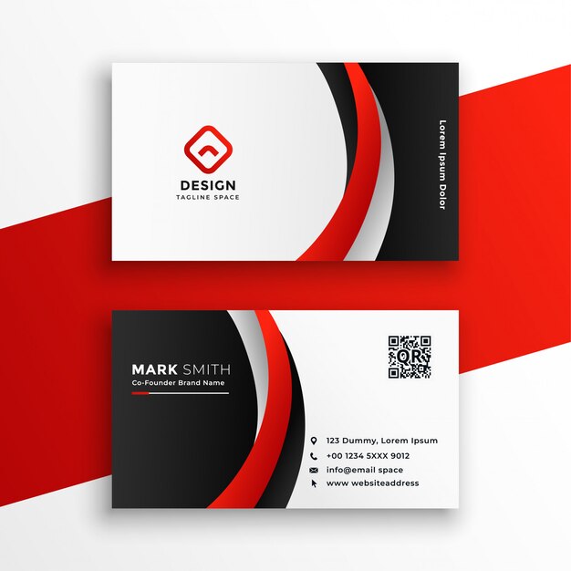 Awesome red business card  