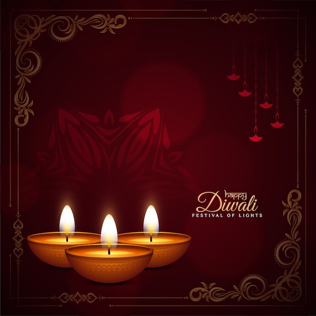 Awesome stylish Happy Diwali festival greeting