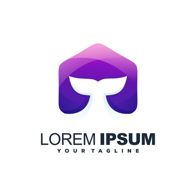 Premium Vector Awesome Whale Tale Logo Design