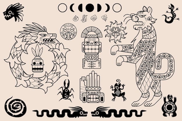 アステカとマヤの装飾品