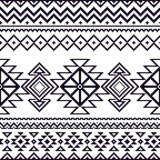 아즈텍 패턴, 흑백
