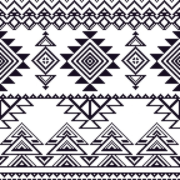 Aztec pattern, without color