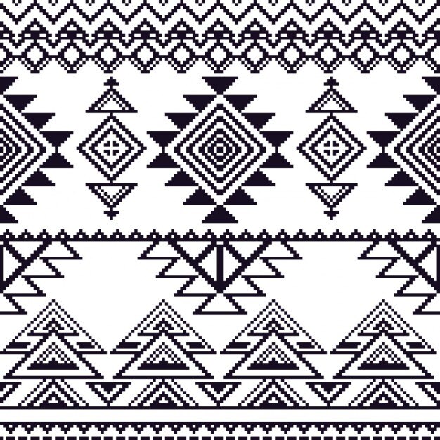 Free Vector aztec pattern, without color
