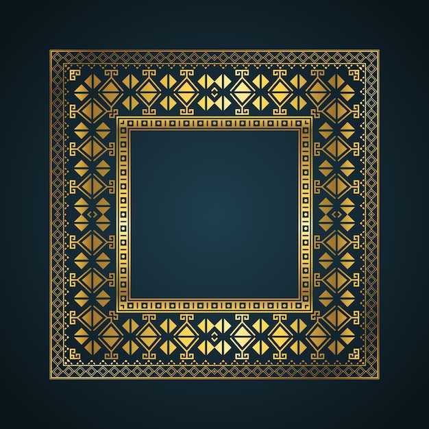 Free vector aztec style border frame background