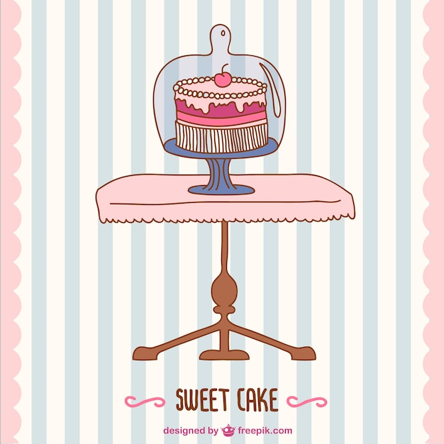 Free vector b-day cake card