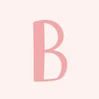 Free vector b letter doodle typography font vector